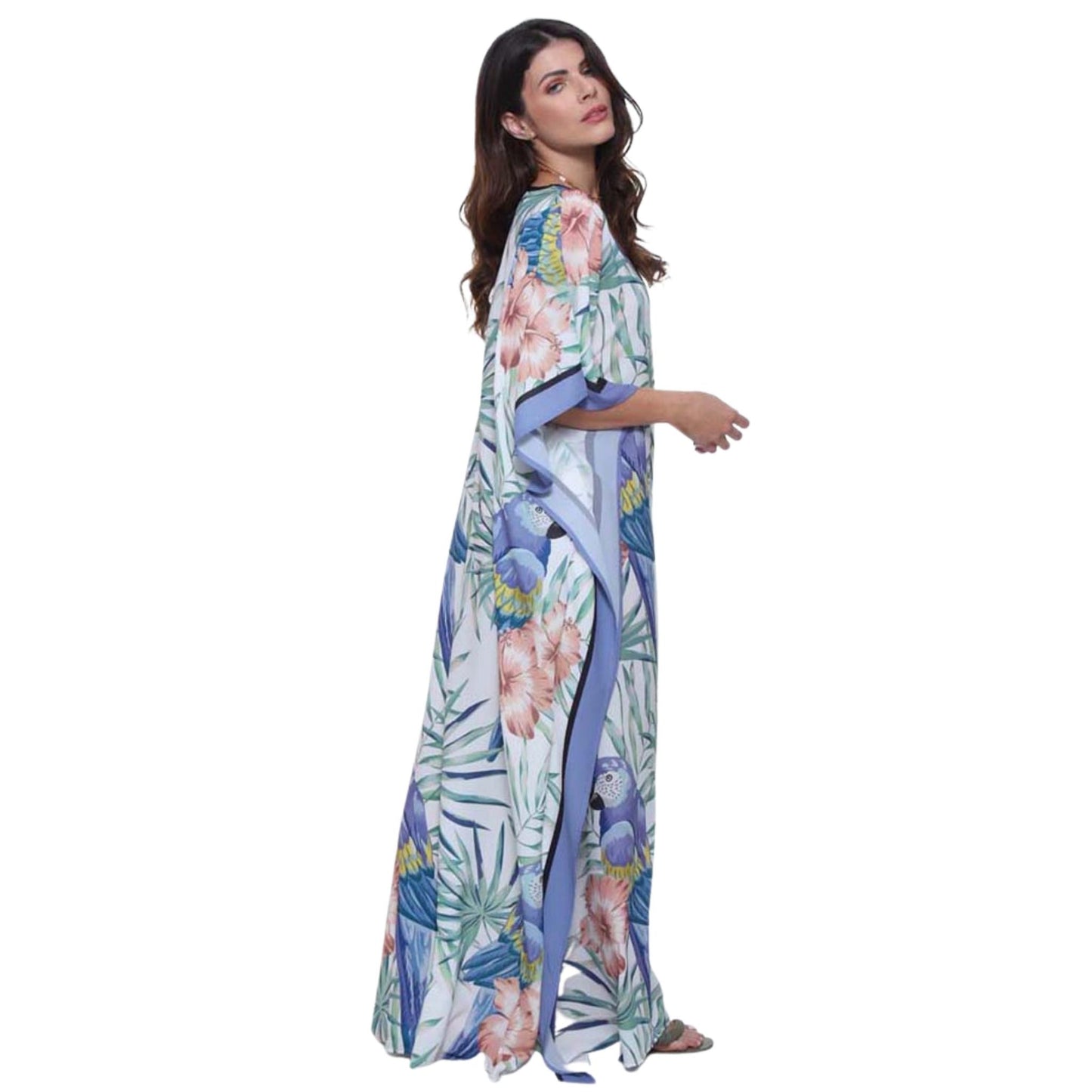 KAFTAN VESTIDO Longo BIXUGRILLO estampada Arara Aniz