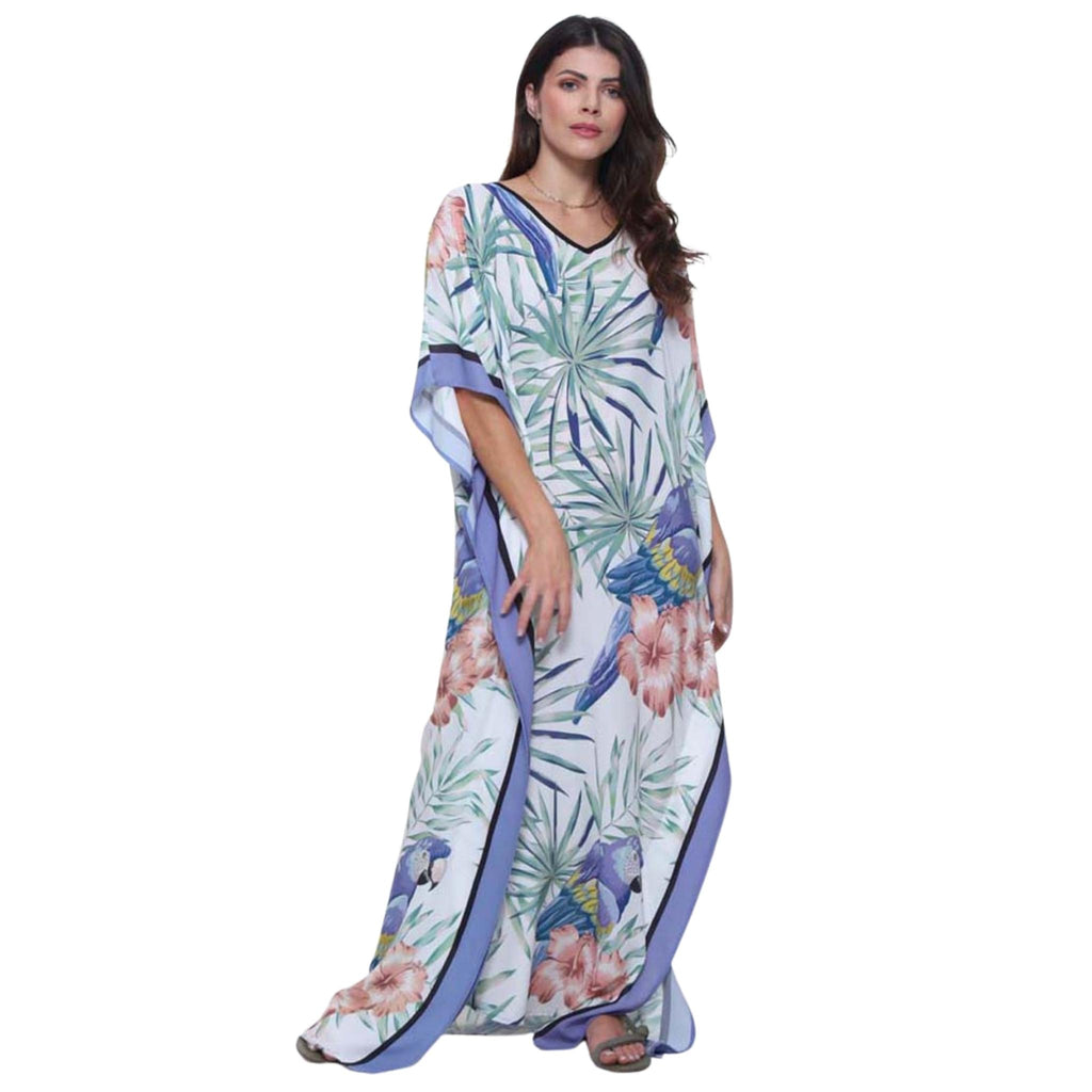 KAFTAN VESTIDO Longo BIXUGRILLO estampada Arara Aniz