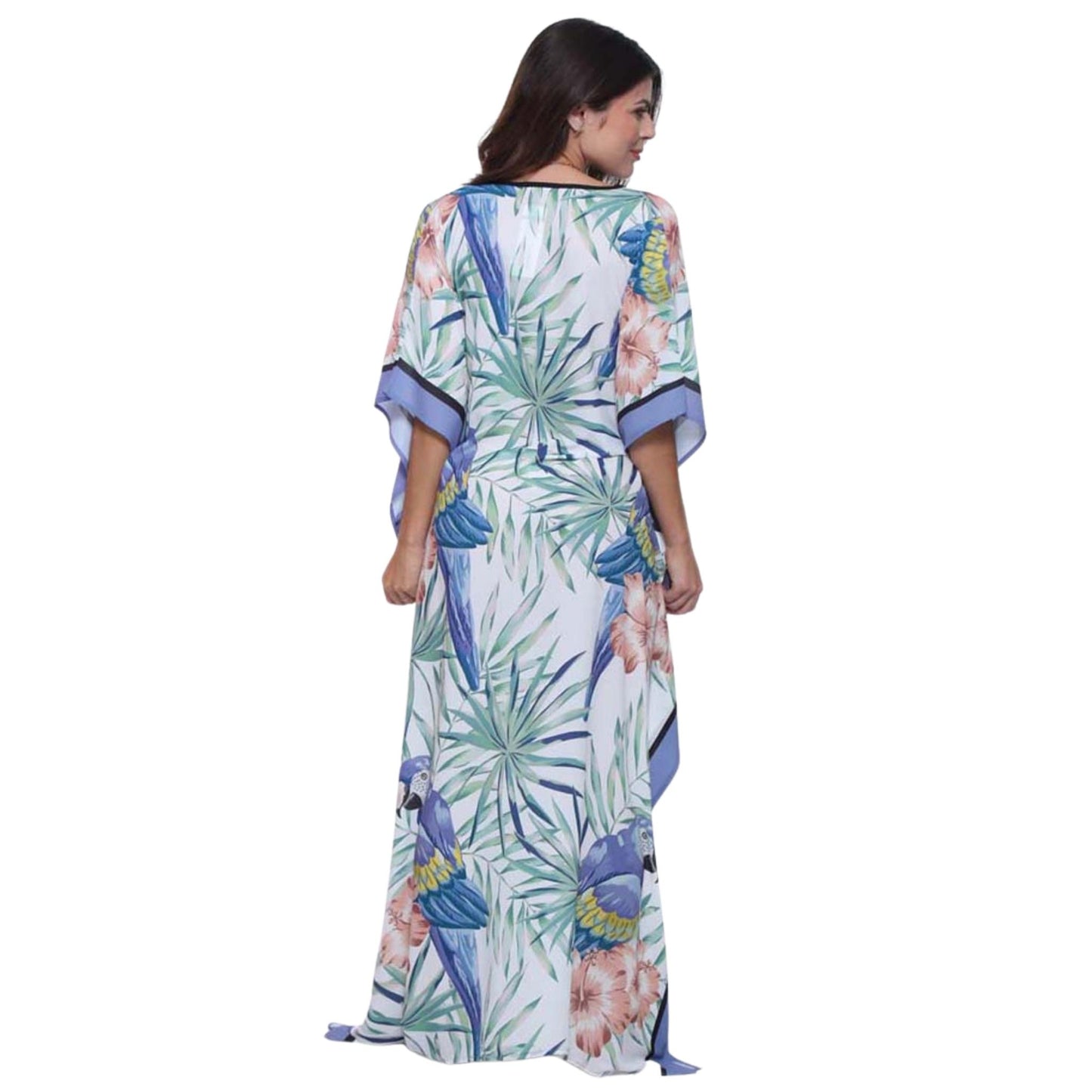 KAFTAN VESTIDO Longo BIXUGRILLO estampada Arara Aniz