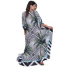 KAFTAN VESTIDO Longo BIXUGRILLO estampada Palmeiras Óticas