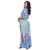 KAFTAN VESTIDO Longo BIXUGRILLO estampada Mandala Marrocos