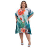 KAFTAN VESTIDO curta BIXUGRILLO estampada Aquarela floral
