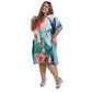 KAFTAN VESTIDO curta BIXUGRILLO estampada Aquarela floral