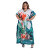 Kaftan Vestido Longo BIXUGRILLO estampada Aquarela Floral