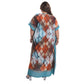 Kaftan Vestido Longo BIXUGRILLO estampada Losangos