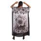 Kaftan Vestido Longo BIXUGRILLO estampada Barrado Floral PB