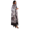 Kaftan Vestido Longo BIXUGRILLO estampada Barrado Floral PB