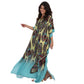 Kaftan Vestido Longo BIXUGRILLO estampada Penas Hippie
