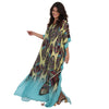 Kaftan Vestido Longo BIXUGRILLO estampada Penas Hippie