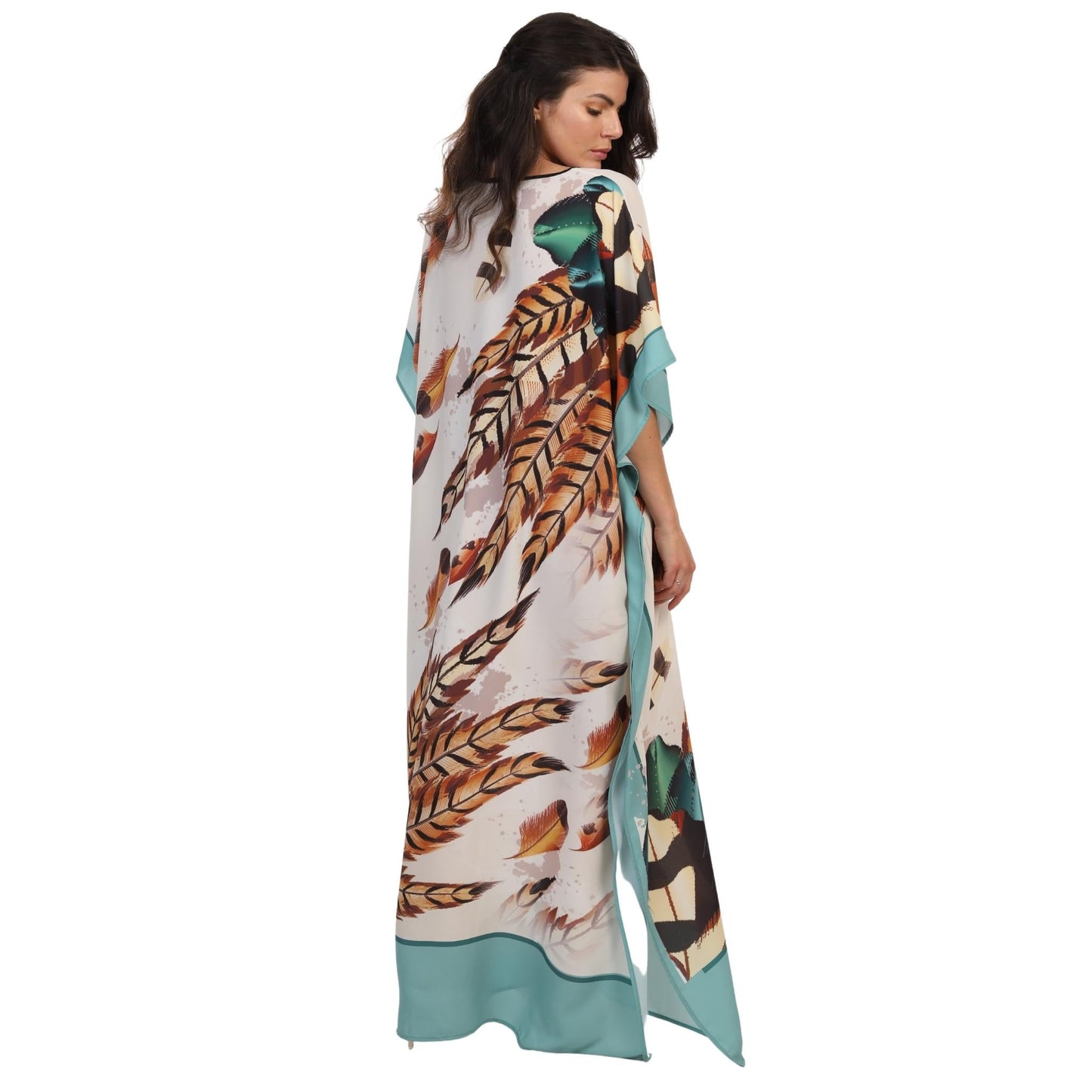 Kaftan Vestido Longo BIXUGRILLO estampada Apache