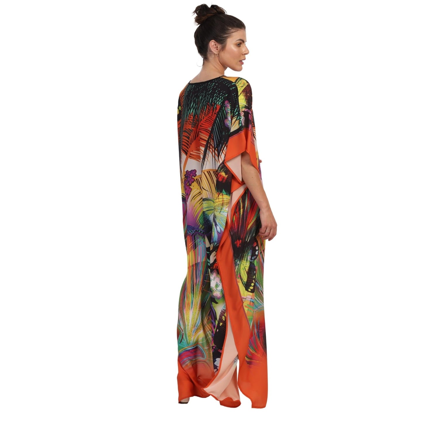 Kaftan Vestido Longo BIXUGRILLO estampada Butterfly