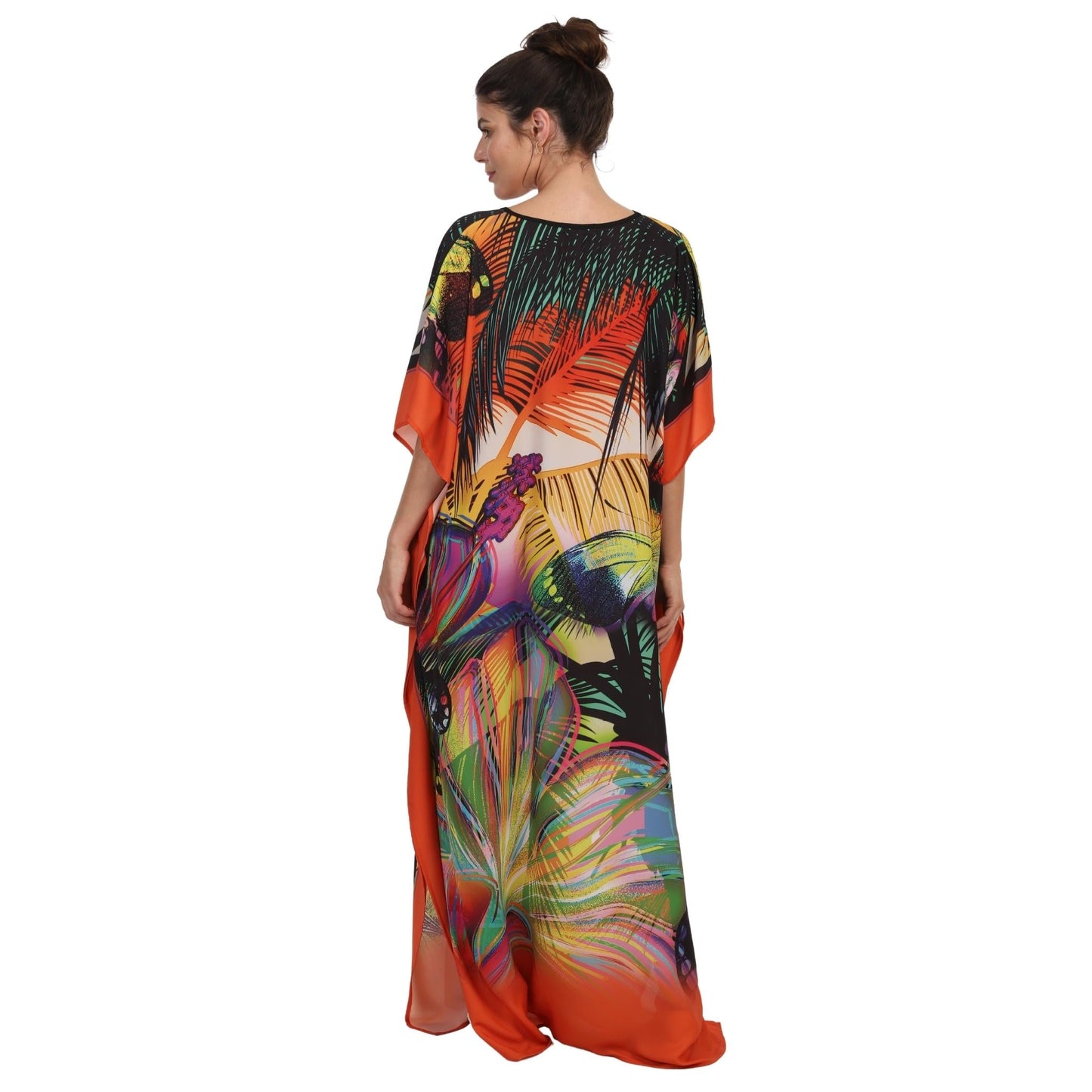 Kaftan Vestido Longo BIXUGRILLO estampada Butterfly