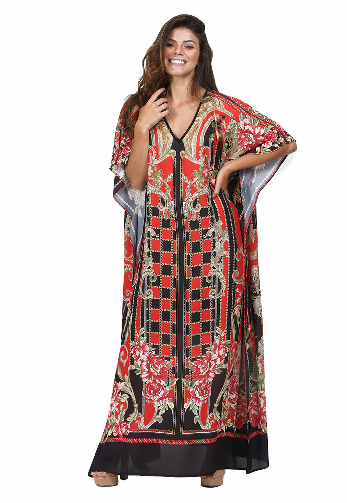 Kaftan vestido Longo Bixugrillo estampado Vegas