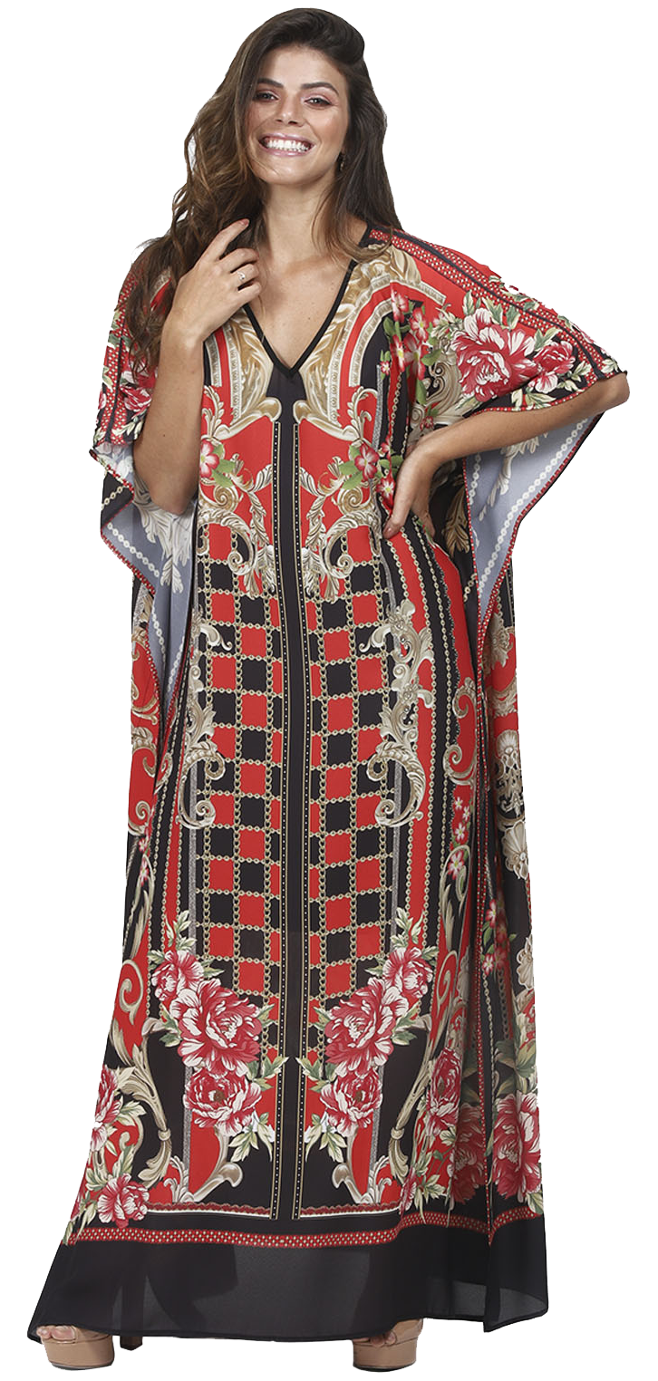 Kaftan vestido Longo Bixugrillo estampado Vegas