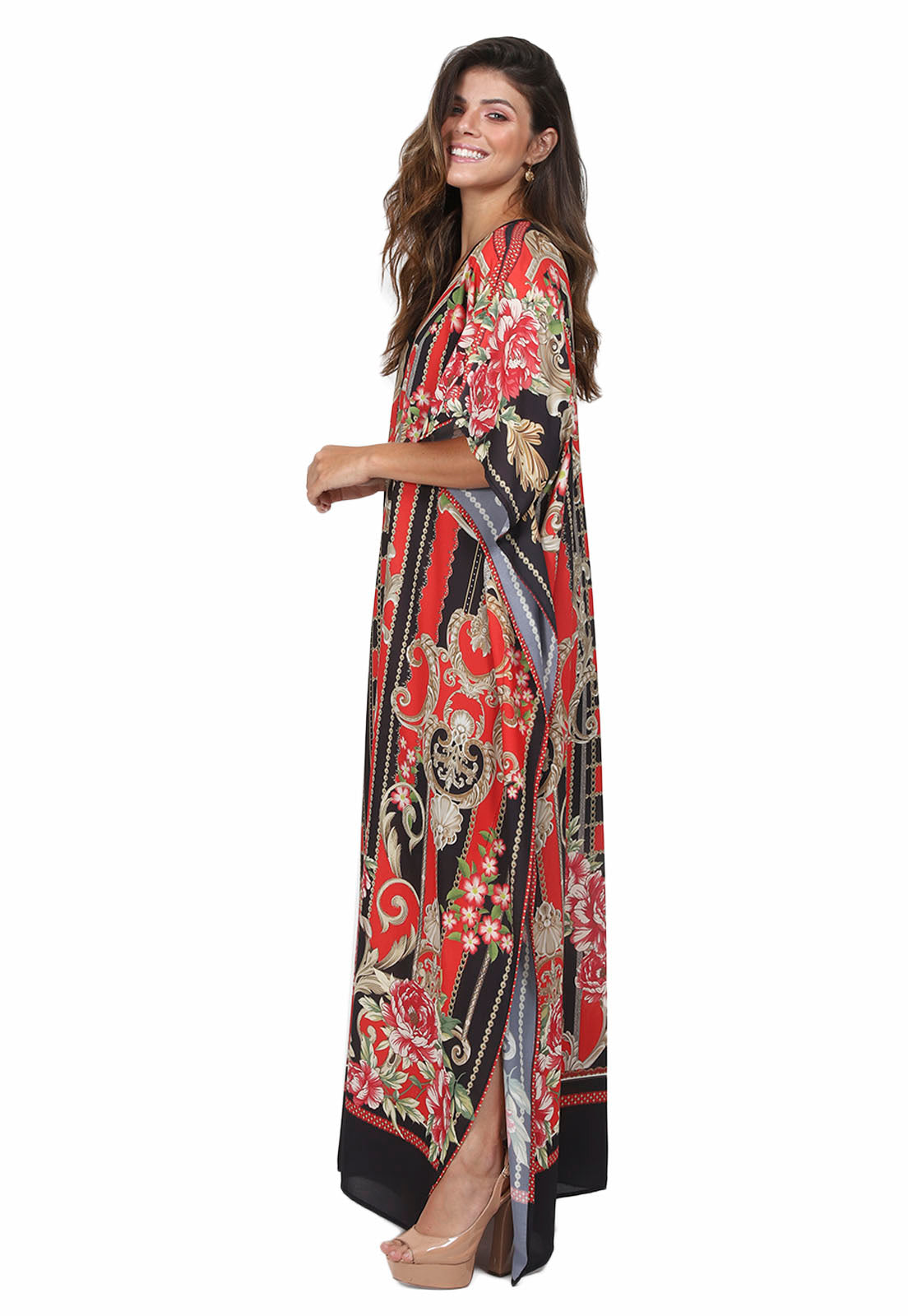 Kaftan vestido Longo Bixugrillo estampado Vegas