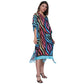 KAFTAN VESTIDO curta BIXUGRILLO estampada Onda multicolor
