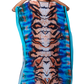 Kaftan vestido Longo Bixugrillo estampado Tigre azul
