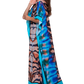 Kaftan vestido Longo Bixugrillo estampado Tigre azul