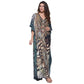 Kaftan vestido Longo Bixugrillo estampado Natureza