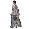Kaftan vestido Longo Bixugrillo estampado Natureza