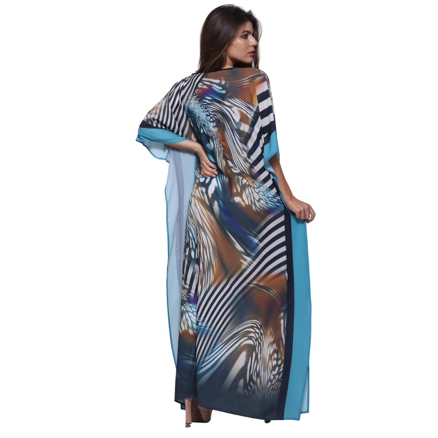 KAFTAN VESTIDO longo BIXUGRILLO estampada Infinito
