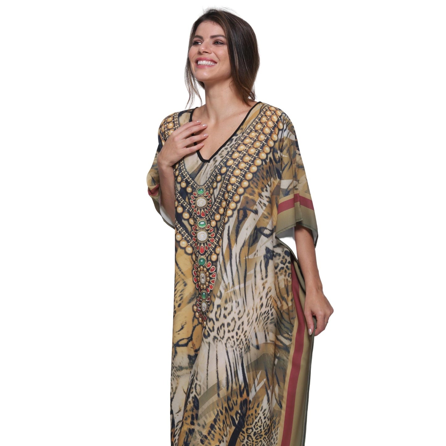 KaftanVestido LongoBixugrillo estampado Zambia