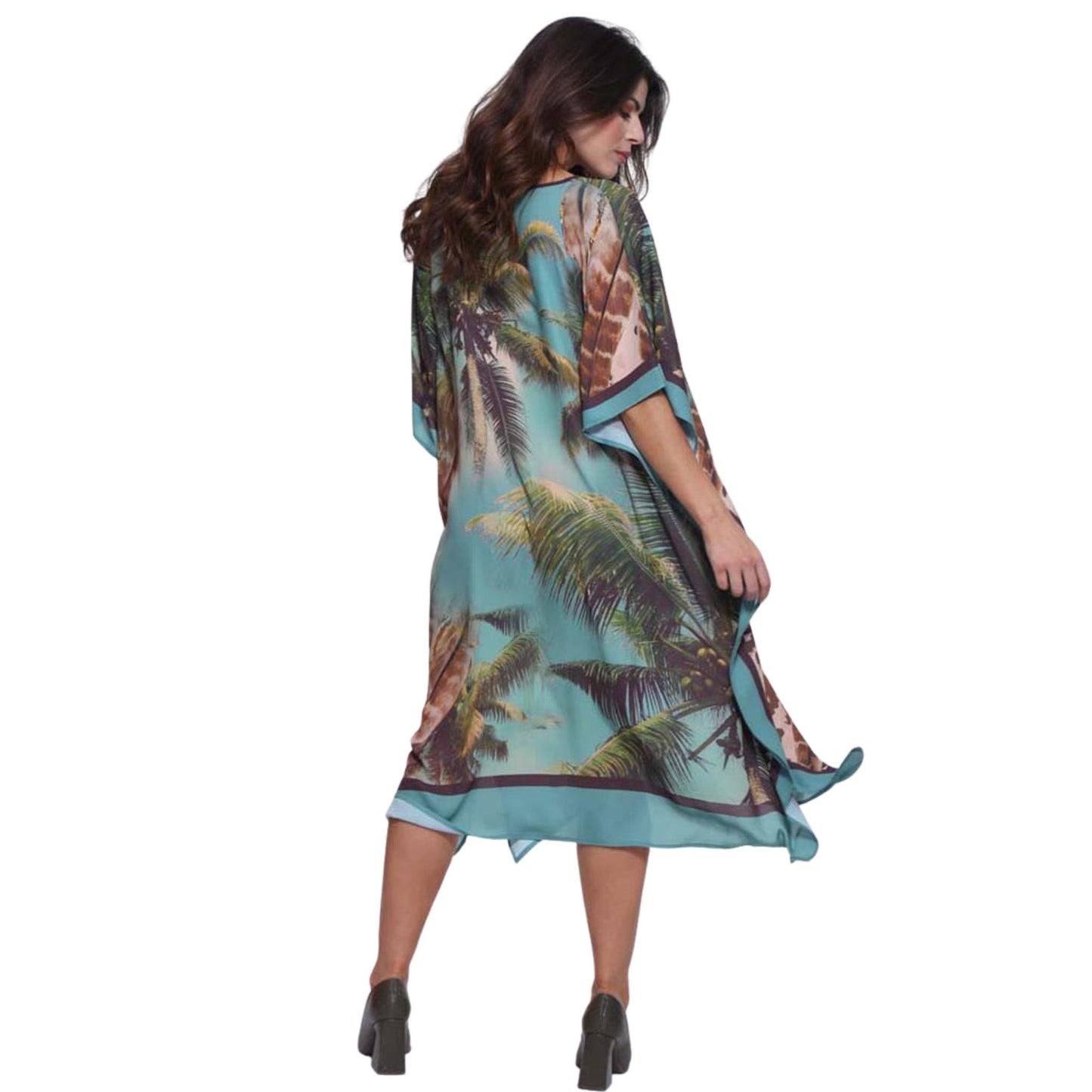 KAFTAN VESTIDO curta BIXUGRILLO estampada Maceió