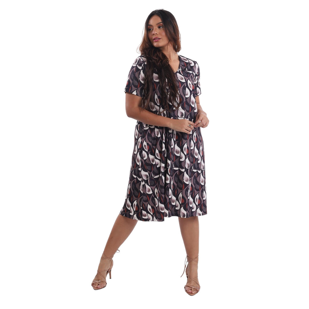 Vestido linha A BIXUGRILLO estampado Gota