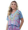 Blusa decote "V" manga curta  Mandala Marrocos