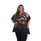 Blusa Kaftan BIXUGRILLO estampada Skin Brown