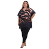 Blusa Kaftan BIXUGRILLO estampada Skin Brown