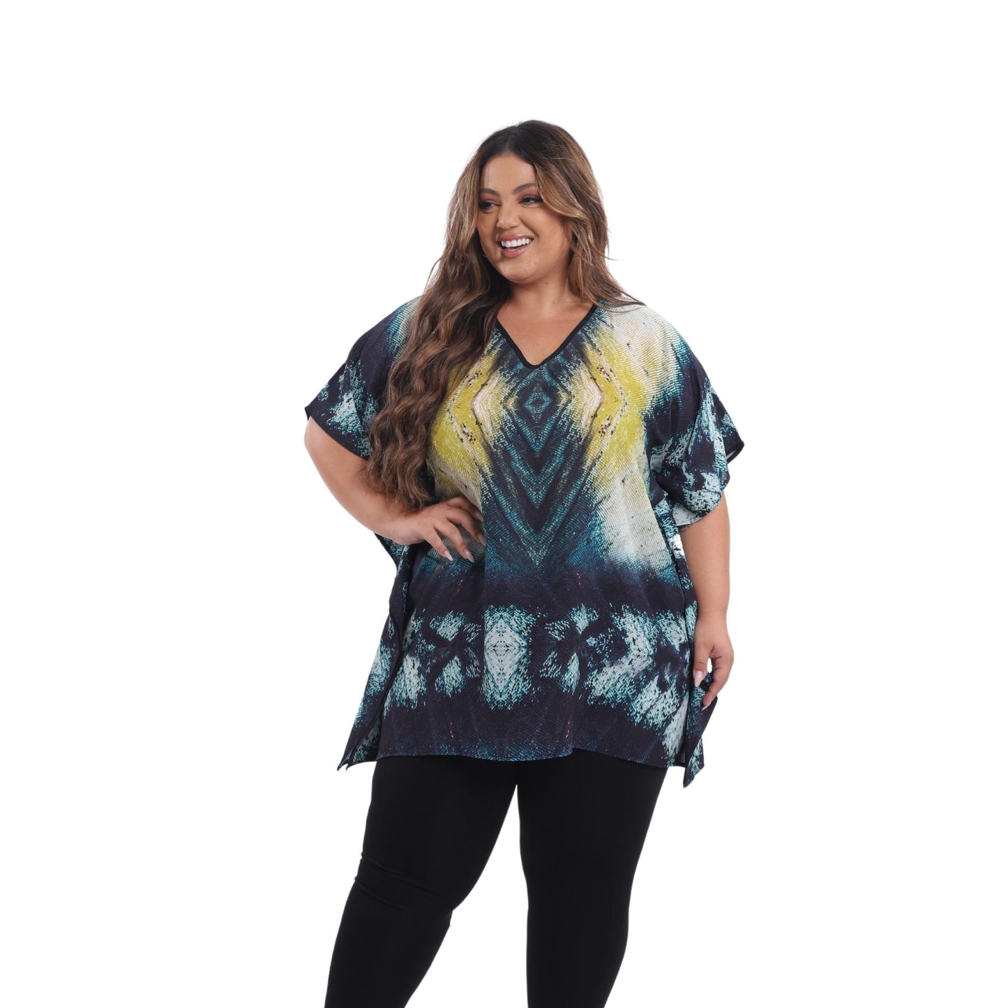 Blusa Kaftan BIXUGRILLO estampada Tapajos