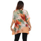 Blusa Kaftan BIXUGRILLO estampada Hibisco Orange