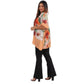 Blusa Kaftan BIXUGRILLO estampada Hibisco Orange