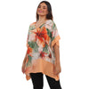 Blusa Kaftan BIXUGRILLO estampada Hibisco Orange