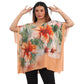 Blusa Kaftan BIXUGRILLO estampada Hibisco Orange