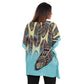 Blusa Kaftan BIXUGRILLO estampada Penas Hippie