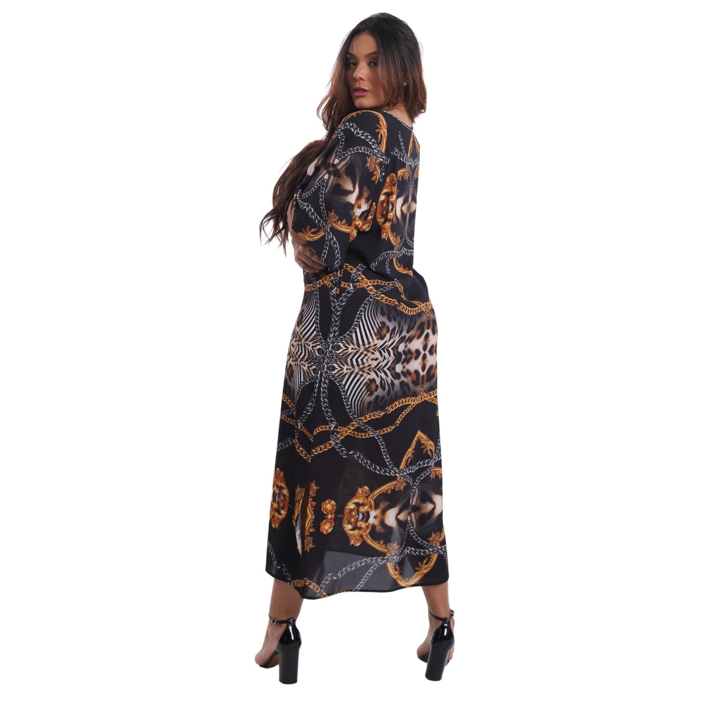 Vestido Midi Kimono BIXUGRILLO estampado Gucci