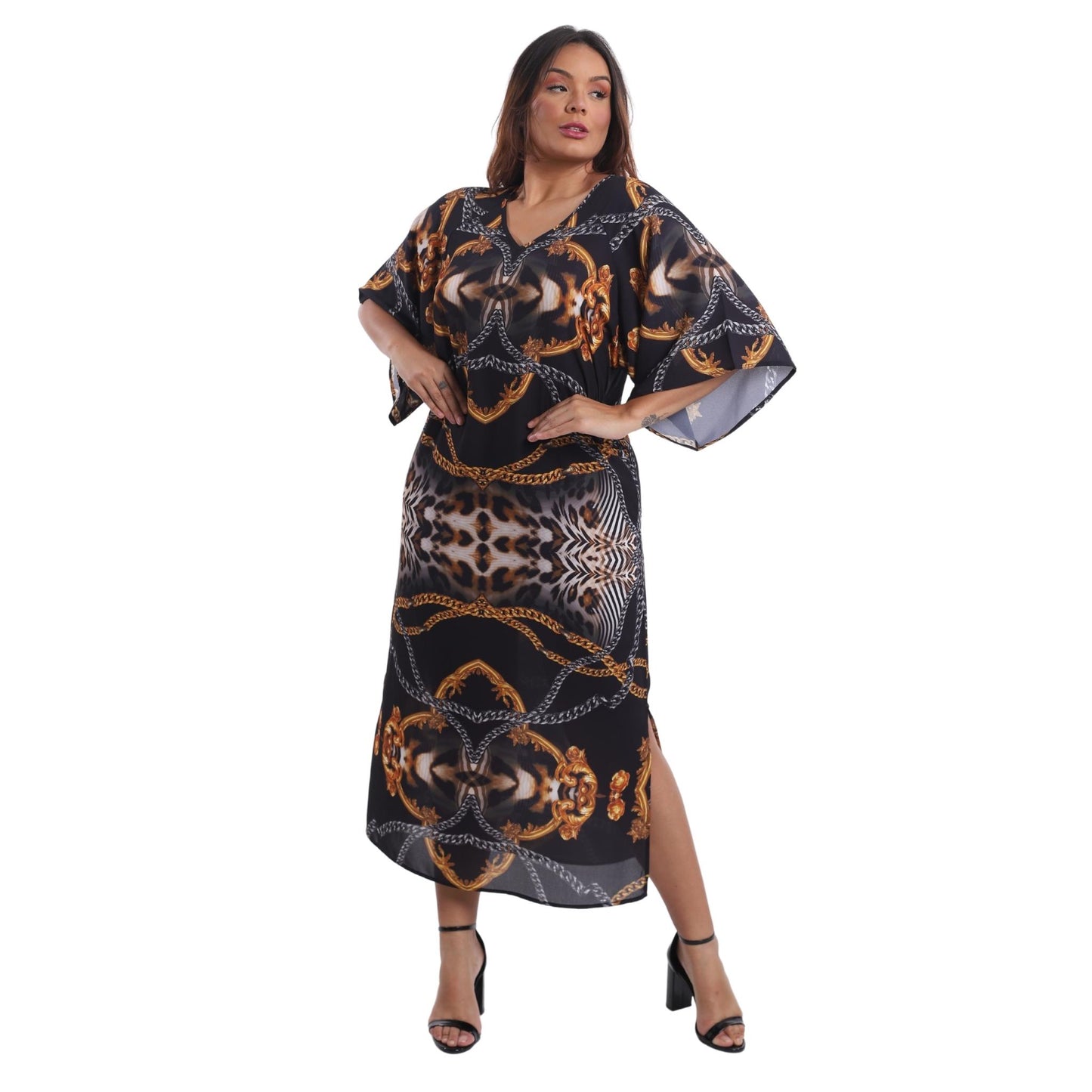 Vestido Midi Kimono BIXUGRILLO estampado Gucci
