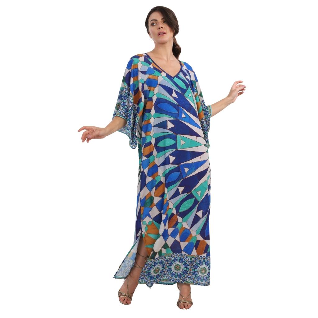 Vestido Midi Kimono BIXUGRILLO estampado Marroquina