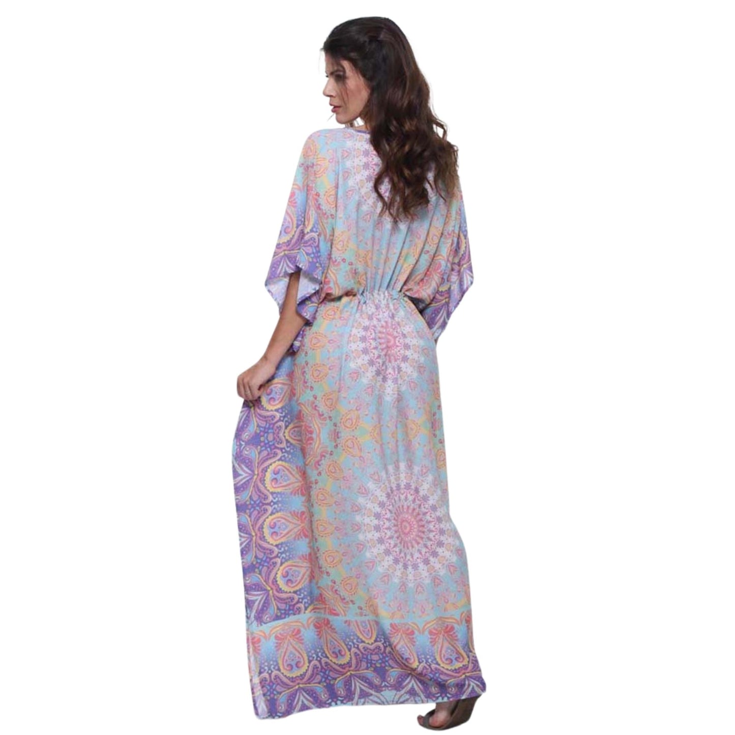 KAFTAN VESTIDO Longo BIXUGRILLO estampada Triade Solar