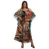 KAFTAN VESTIDO Longo de alça, ombro aberto Bixugrillo estampado Selva