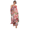 KAFTAN VESTIDO Longo de alça, ombro aberto Bixugrillo estampado Orquídea