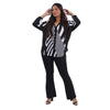 Camisão Manga 3/4 BIXUGRILLO estampa ondas óticas