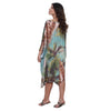 KAFTAN VESTIDO curta ombro aberto BIXUGRILLO estampada Animal Beach