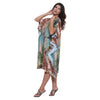 KAFTAN VESTIDO curta ombro aberto BIXUGRILLO estampada Animal Beach