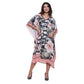 KAFTAN VESTIDO curto BIXUGRILLO estampada Hibiscus Rosa