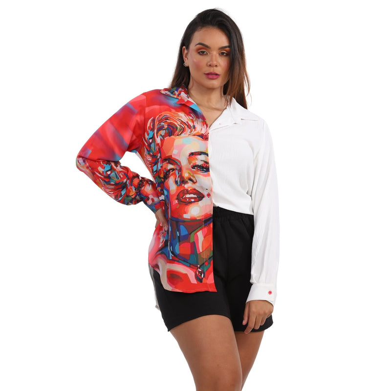 Camisa manga longa BIXUGRILLO estampada Marilyn Red