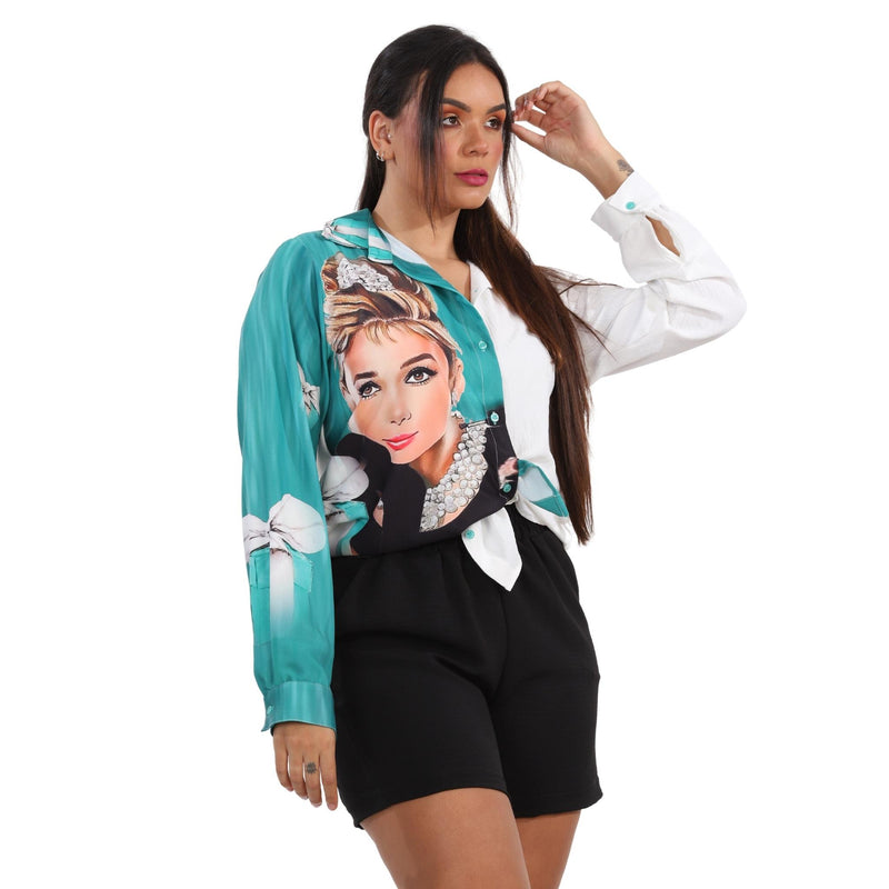 Camisa manga longa BIXUGRILLO estampada Bonequinha de Luxo