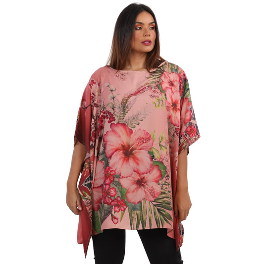 BLUSA KAFTAN curto BIXUGRILLO estampa Orquídea B